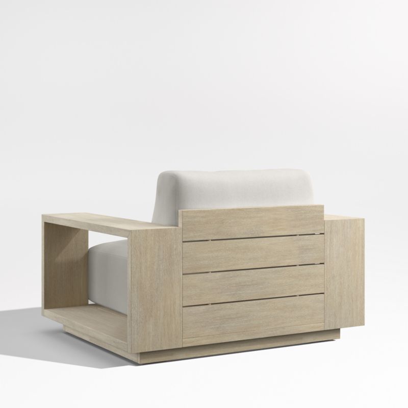 Mallorca Wood Outdoor Lounge Chair with Cast Silver Sunbrella ® Cushions - image 11 of 13