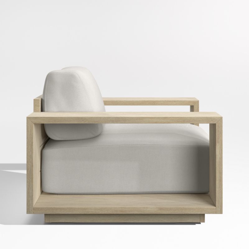 Mallorca Wood Outdoor Lounge Chair with Cast Silver Sunbrella ® Cushions - image 10 of 13