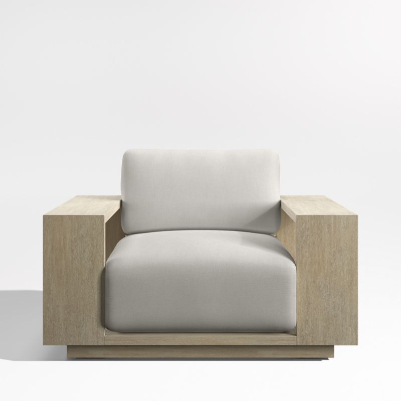 Mallorca Wood Outdoor Lounge Chair with Cast Silver Sunbrella ® Cushions - image 9 of 13