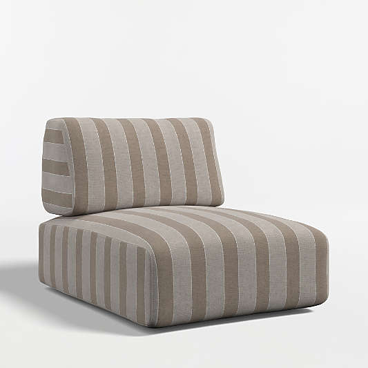 Replacement Mallorca Range Dune Stripe Sunbrella ® Outdoor Lounge Chair Cushion