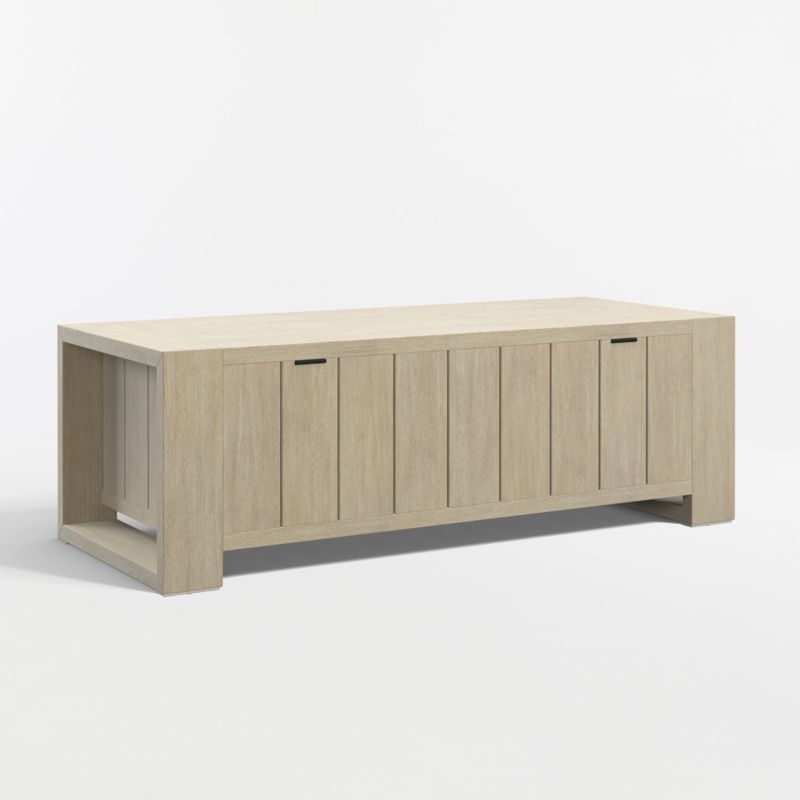 Mallorca Wood Outdoor Storage Bench - image 4 of 6