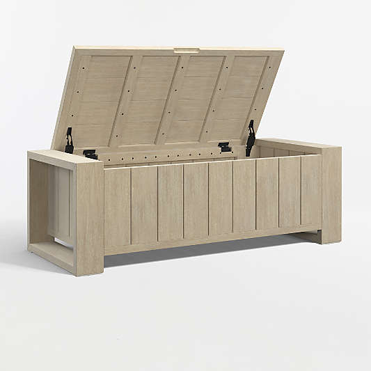Mallorca 54" Wood Outdoor Storage Bench