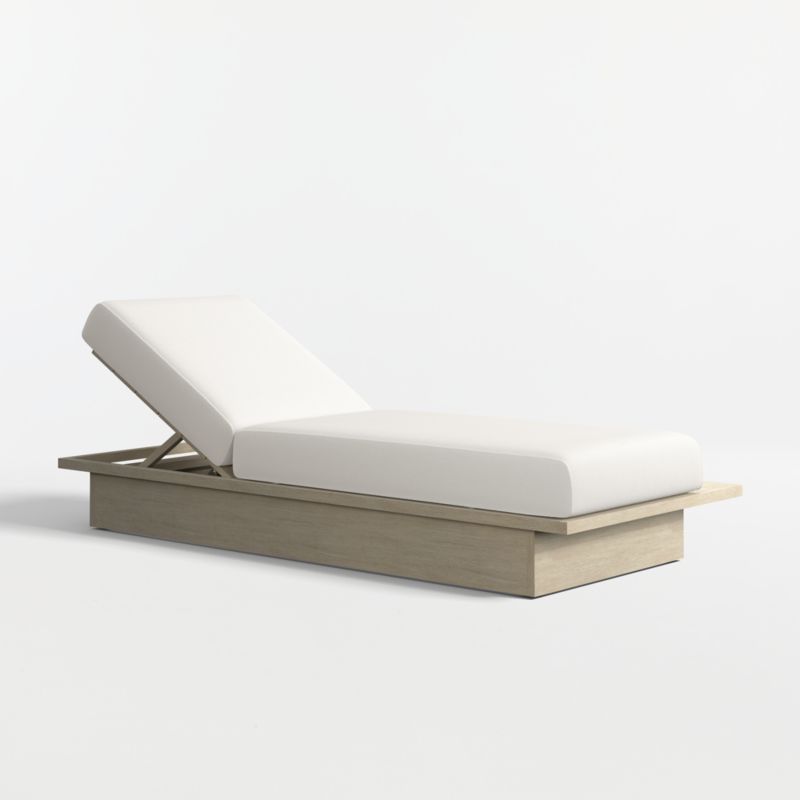 Viewing product image Mallorca Wood Outdoor Sun Lounger with Canvas Canvas Sunbrella ® Cushions - image 1 of 9