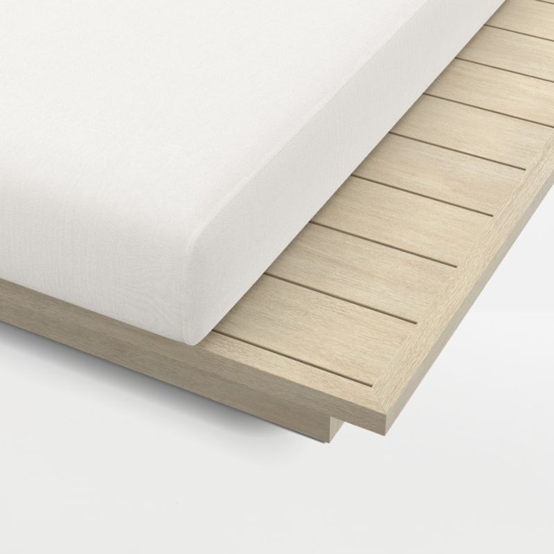 Mallorca Wood Outdoor Sun Lounger with Canvas Canvas Sunbrella ® Cushions