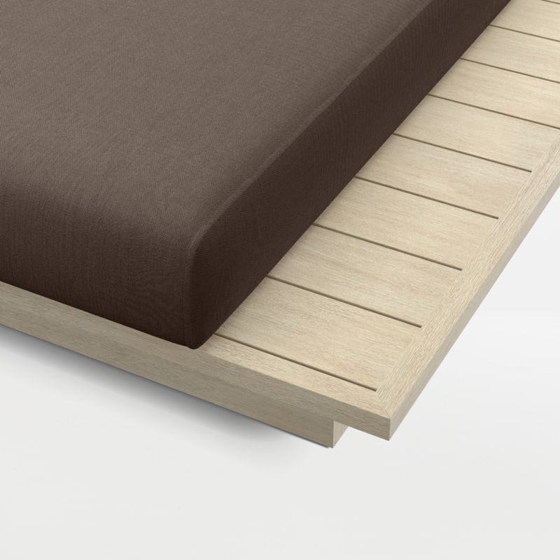 Mallorca Wood Outdoor Sun Lounger with Canvas Java Sunbrella ® Cushions