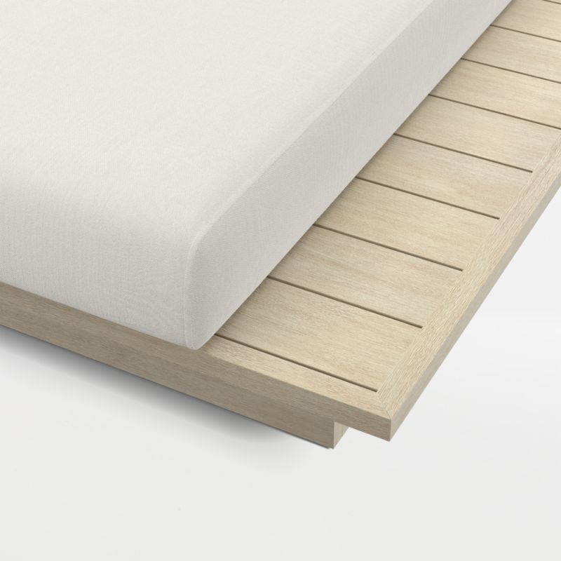 Mallorca Wood Outdoor Sun Lounger with Canvas Natural Sunbrella ® Cushions