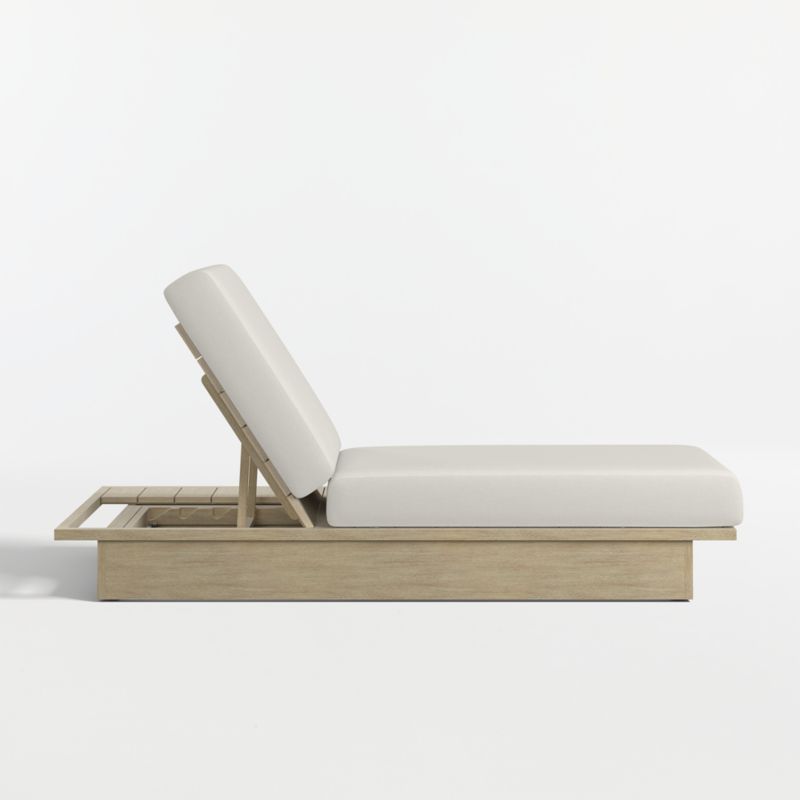 Mallorca Wood Outdoor Sun Lounger with Canvas Natural Sunbrella ® Cushions