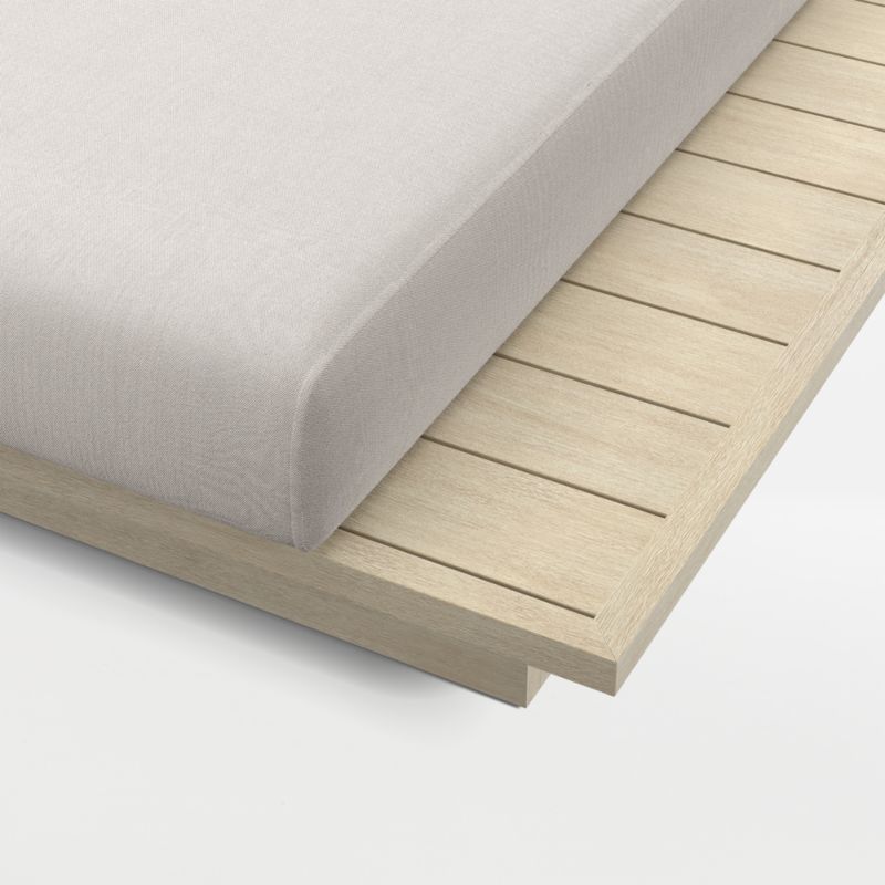 Mallorca Wood Outdoor Sun Lounger with Cast Ash Sunbrella ® Cushions