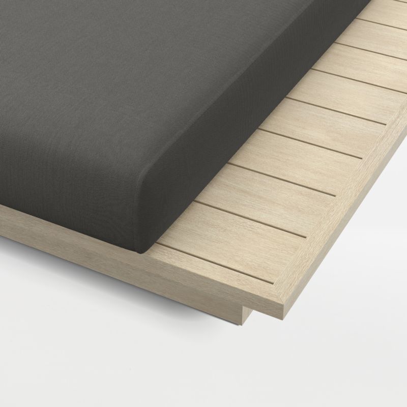 Mallorca Wood Outdoor Sun Lounger with Cast Charcoal Sunbrella ® Cushions