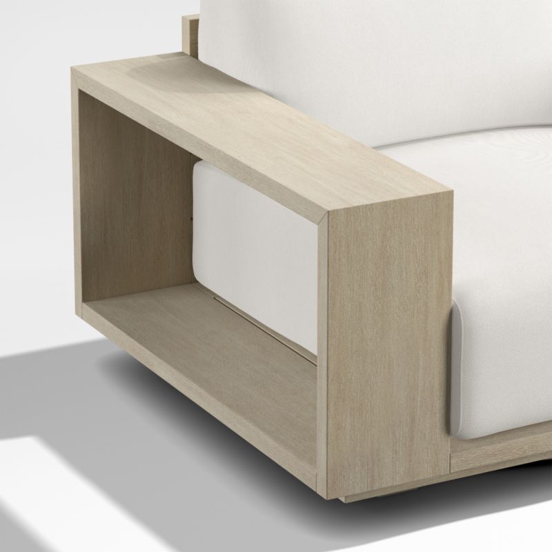 Mallorca Wood Outdoor Swivel Lounge Chair with Canvas Canvas Sunbrella ® Cushions - image 10 of 11