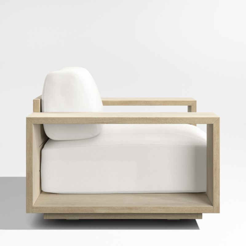 Mallorca Wood Outdoor Swivel Lounge Chair with Canvas Canvas Sunbrella ® Cushions - image 8 of 11