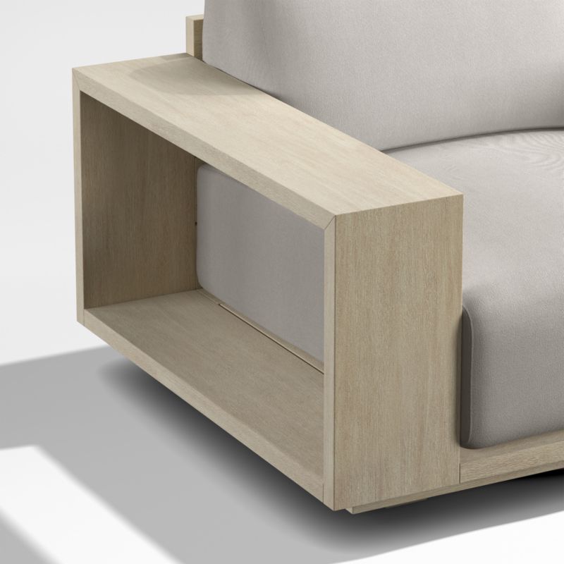 Mallorca Wood Outdoor Swivel Lounge Chair with Cast Ash Sunbrella ® Cushions - image 8 of 9