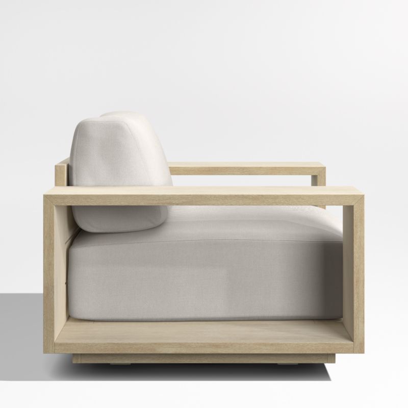 Mallorca Wood Outdoor Swivel Lounge Chair with Cast Ash Sunbrella ® Cushions - image 6 of 9