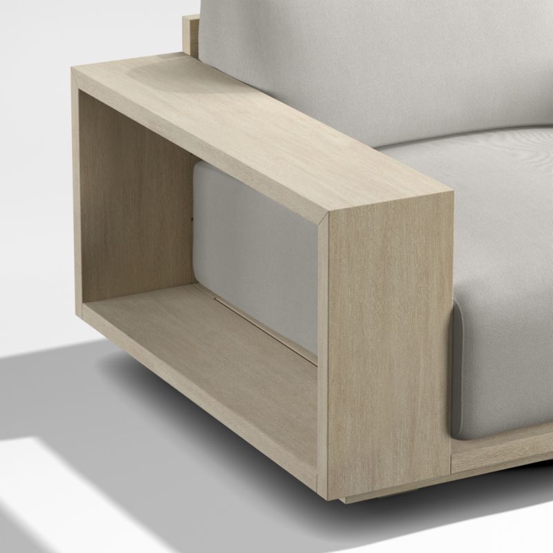 Mallorca Wood Outdoor Swivel Lounge Chair with Cast Silver Sunbrella ® Cushions - image 10 of 11