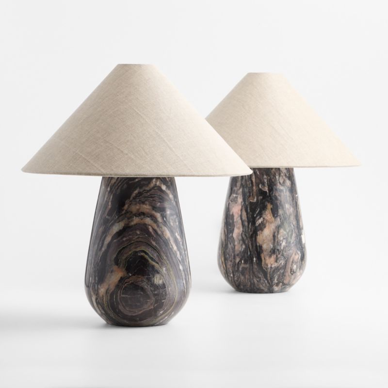 Millstone Breccia Marble Table Lamp with Fabric Shade 10.5" - image 5 of 8