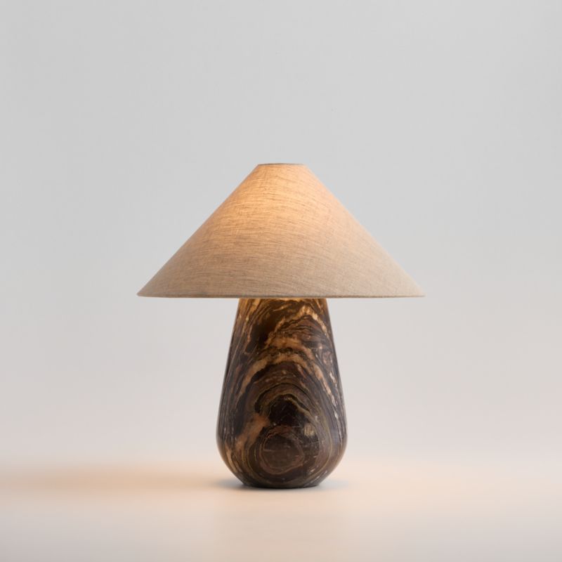 Millstone Breccia Marble Table Lamp with Fabric Shade 10.5" - image 2 of 8