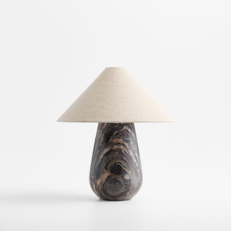 Millstone Breccia Marble Table Lamp with Fabric Shade 10.5" - image 1 of 8