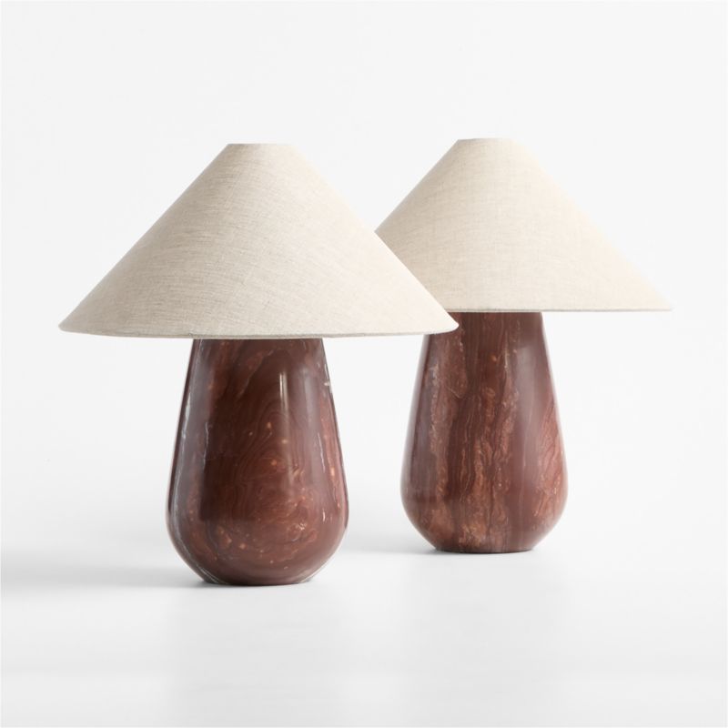 Millstone Bordeaux Marble Table Lamp with Fabric Shade 10.5" - image 7 of 10