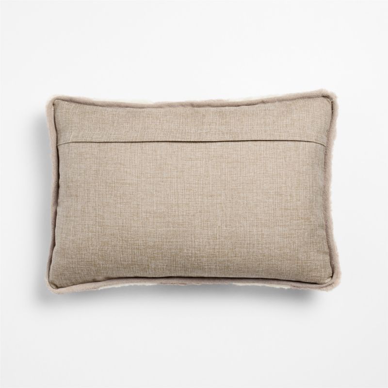 Malmo Shearling 22"x15" Clay Taupe and Ivory Throw Pillow Cover - image 2 of 5