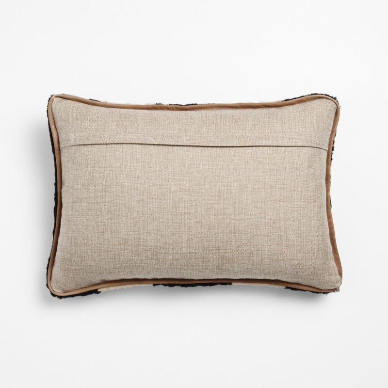 Malmo Shearling 22"x15" Camel Tan and Black Throw Pillow Cover - image 3 of 5