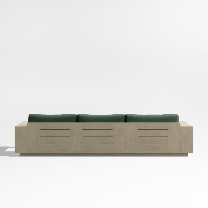 Mallorca Wood 2-Piece Left-Arm Chaise Outdoor Sectional Sofa with Cast Ivy Sunbrella ® Cushions - image 7 of 9