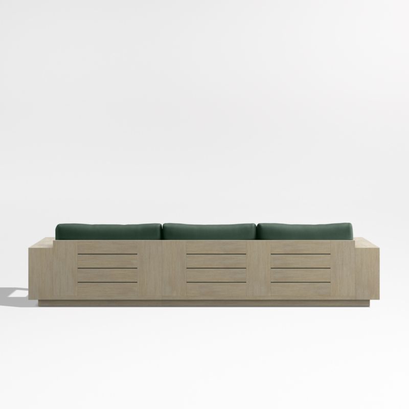 Mallorca Wood 2-Piece Right-Arm Chaise Outdoor Sectional Sofa with Cast Ivy Sunbrella ® Cushions - image 7 of 8