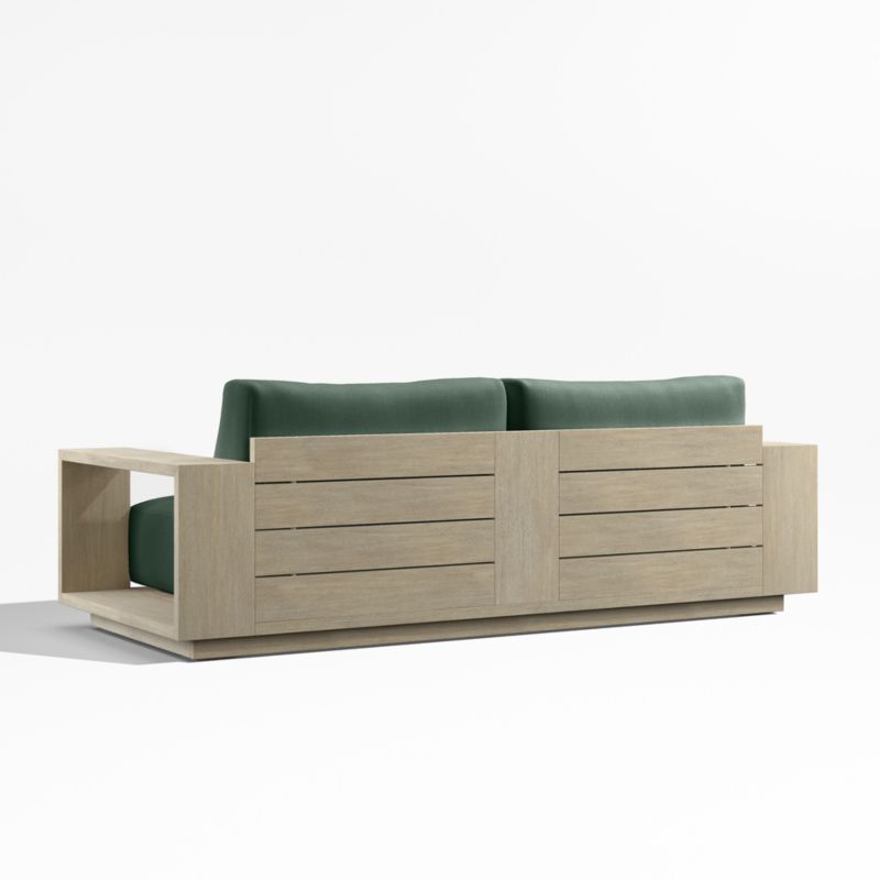 Mallorca 85" Wood Outdoor Sofa with Cast Ivy Sunbrella ® Cushions - image 7 of 9
