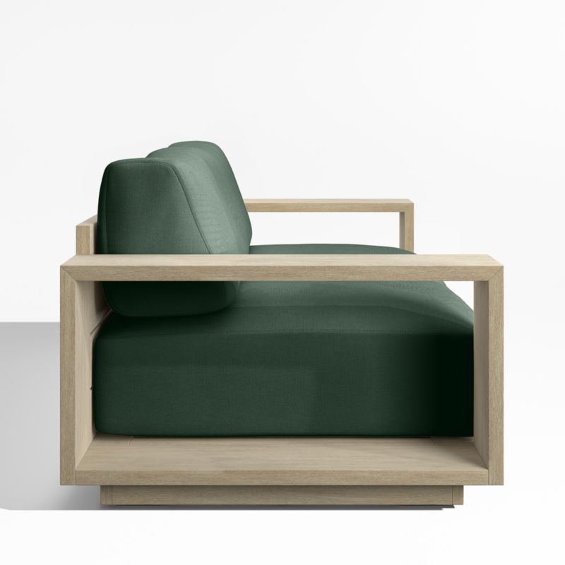 Mallorca 85" Wood Outdoor Sofa with Cast Ivy Sunbrella ® Cushions - image 6 of 9