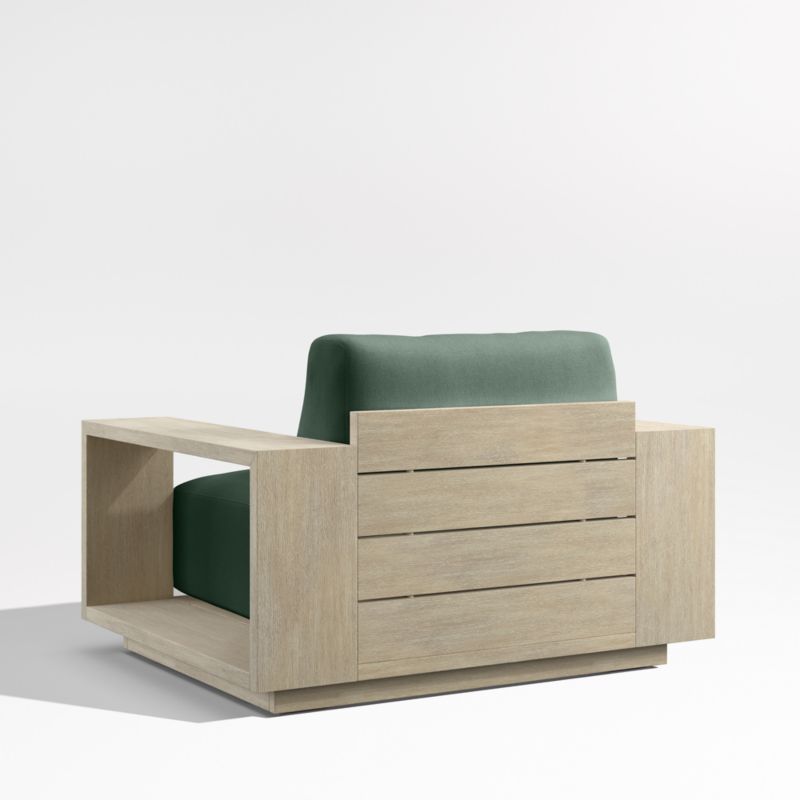 Mallorca Wood Outdoor Lounge Chair with Cast Ivy Sunbrella ® Cushions - image 10 of 12