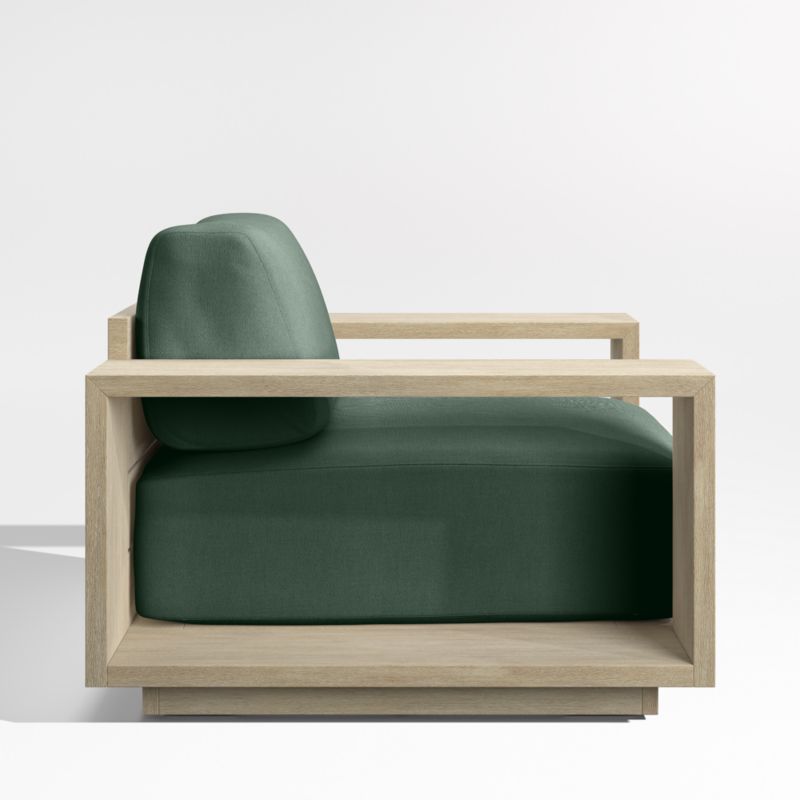 Mallorca Wood Outdoor Lounge Chair with Cast Ivy Sunbrella ® Cushions - image 9 of 12