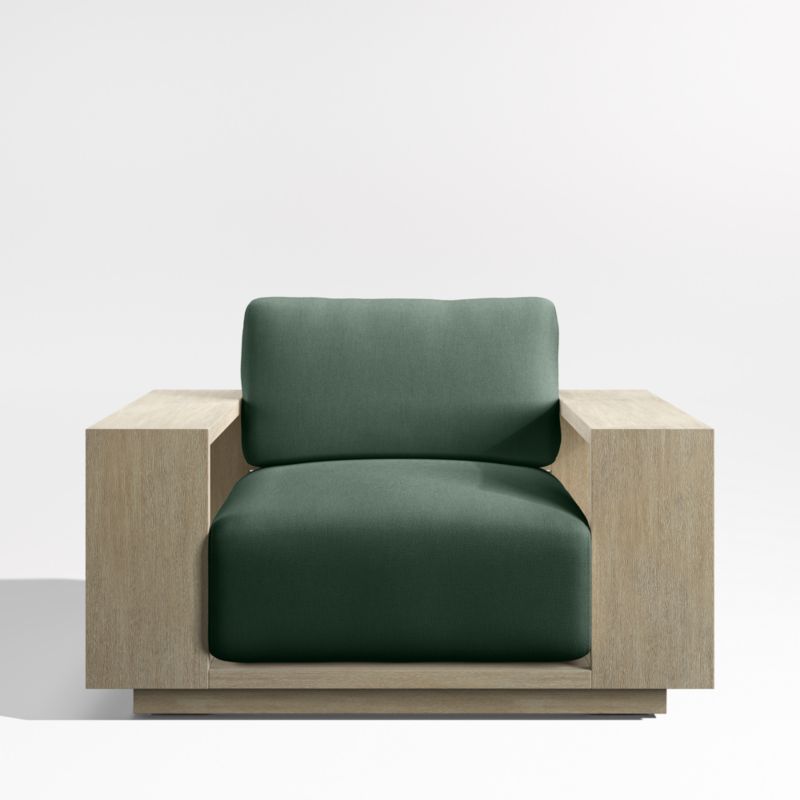 Mallorca Wood Outdoor Lounge Chair with Cast Ivy Sunbrella ® Cushions - image 8 of 12