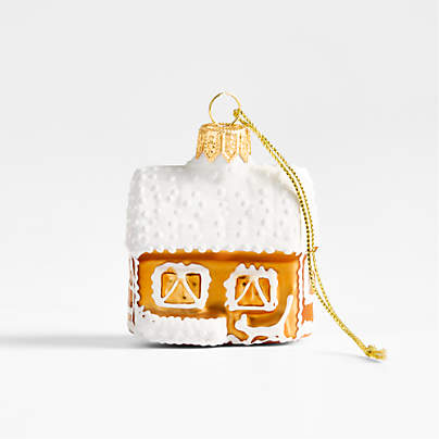 European Mini Gingerbread House Christmas Tree Ornament