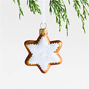 European Mini Gingerbread Star Christmas Tree Ornament