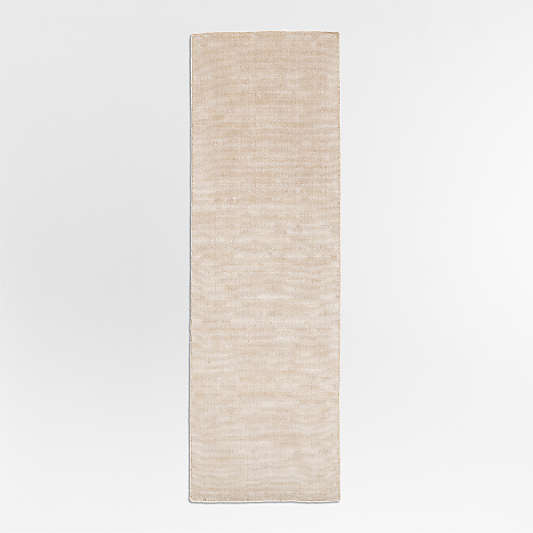 Monaco Performance Handwoven Beige Runner Rug 2'10"x9'