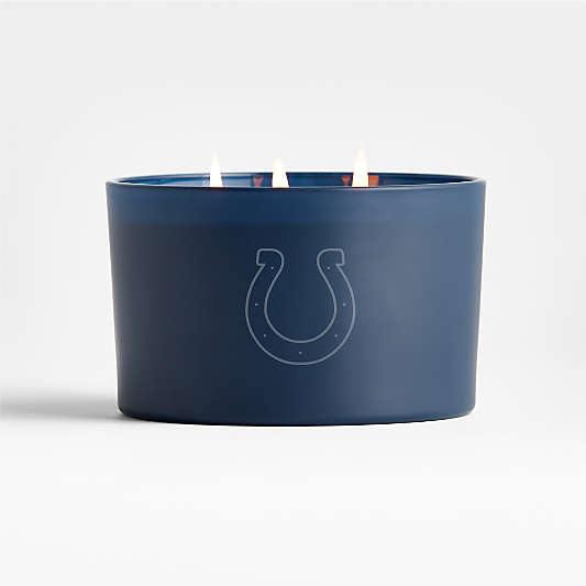 NFL Indianapolis Colts Monochrome No. 13 Indigo 3-Wick Scented Candle - Palo Santo, Vetiver and Mandarin