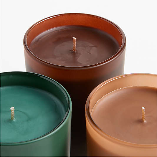Monochrome 3 Piece Votive Gift Set, Harvest, Tabac, Evergreen