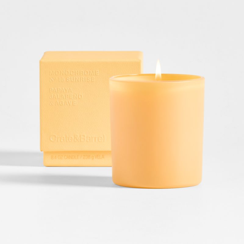 Monochrome No. 15 Sunrise 1-Wick Scented Candle - Papaya, Jalapeno and Agave - image 0 of 4