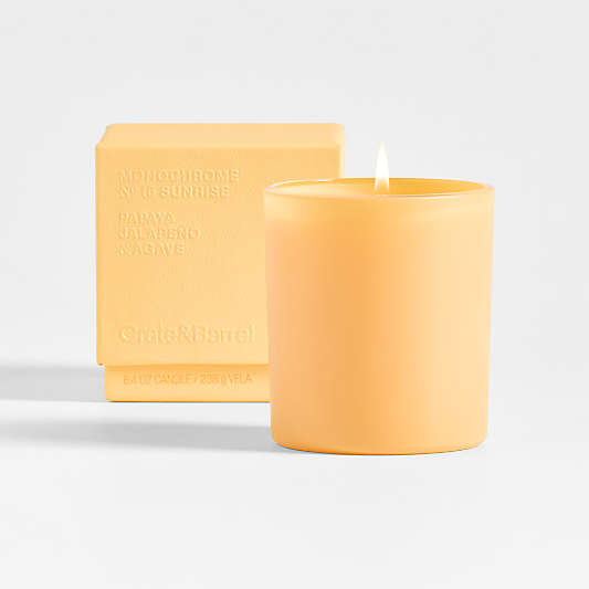 Monochrome No. 15 Sunrise 1-Wick Scented Candle - Papaya, Jalapeno and Agave