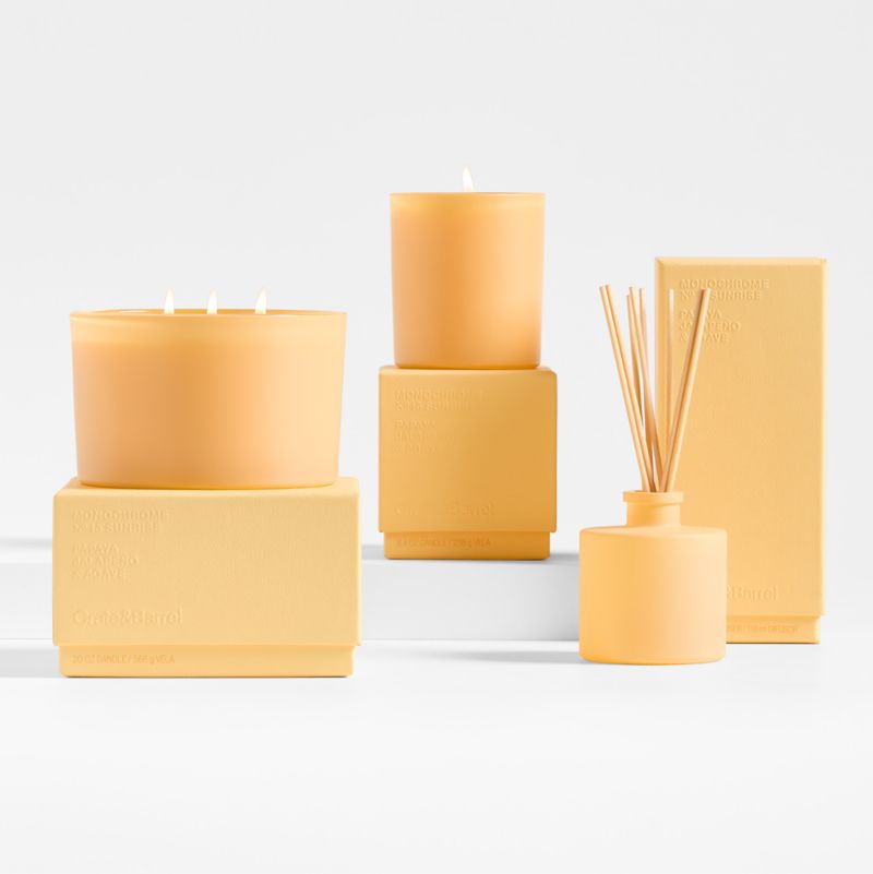 Monochrome No. 15 Sunrise 3-Wick Scented Candle - Papaya, Jalapeno and Agave - image 1 of 4