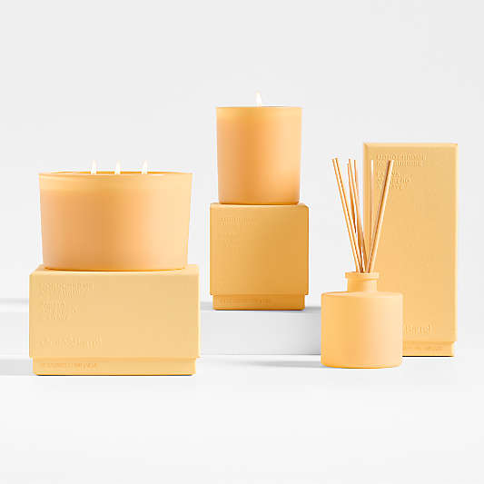 Monochrome No. 15 Sunrise Scented Candles and Reed Diffuser - Papaya, Jalapeno and Agave