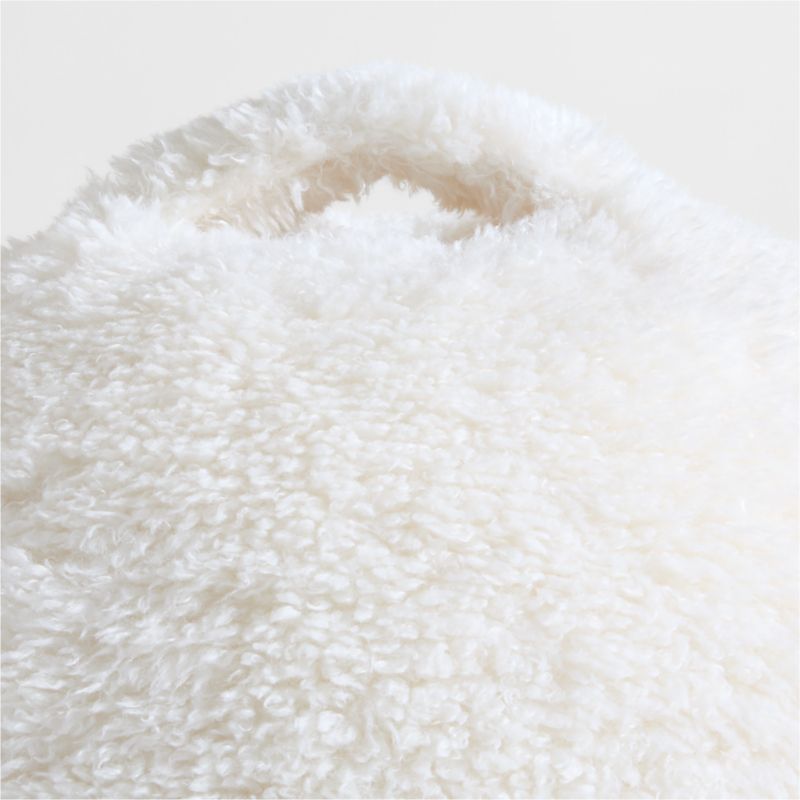 Cream White Large Mongolian Faux Fur Kids Bean Bag Cover - image 2 of 3