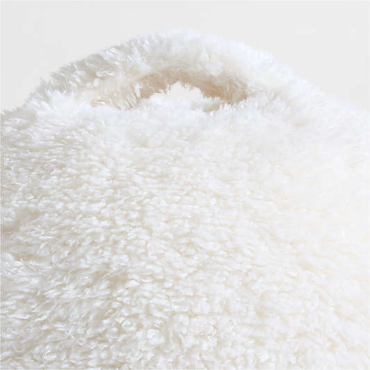 Cream White Large Mongolian Faux Fur Kids Bean Bag Chair