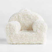 Large Iceberg Green and Pink Floral Faux Fur Kids Lounge Nod Chair Cover