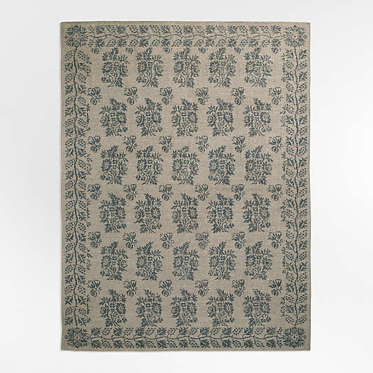 Manor Performance Handknotted Blue Rug