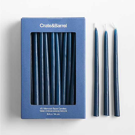 Dark Blue Hanukkah Menorah Candles, Set of 45