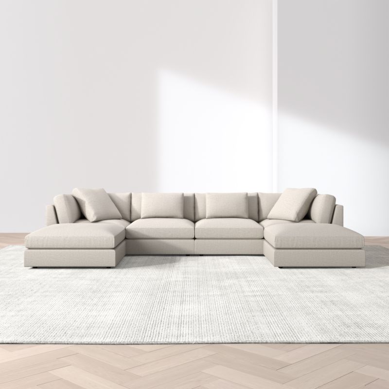 Monterey Modular 4-Piece U-Shaped Sectional Sofa with Double Ottoman - image 2 of 6