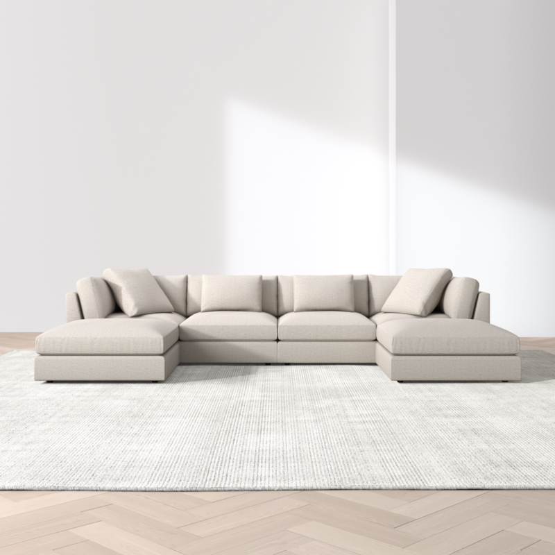 Monterey Modular 4-Piece U-Shaped Sectional Sofa with Double Ottoman - image 2 of 6