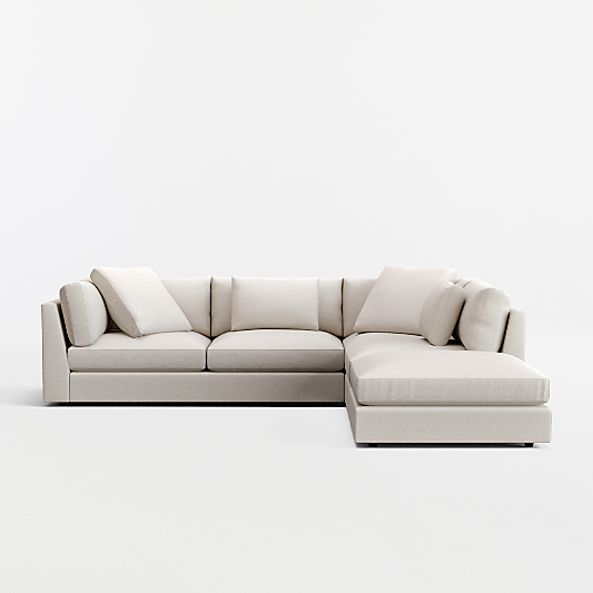 Monterey Modular 3-Piece L-Shaped Sectional Sofa with Ottoman