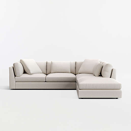 Monterey Modular 3-Piece L-Shaped Sectional Sofa with Ottoman
