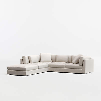 Monterey Modular 3-Piece L-Shaped Sectional Sofa with Ottoman